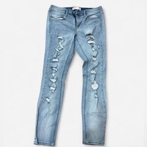 Distressed Light Blue Women's Jeans